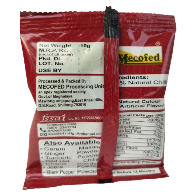 Chiiliy Powder 10g back