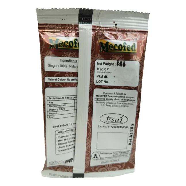 Ginger Powder 18g back