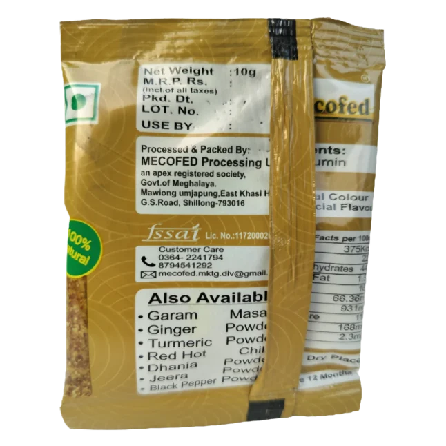 Jeera Powder 10g back