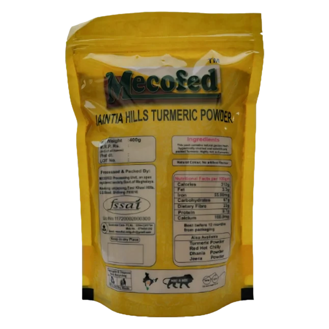 Lakadong Turmeric 400g back